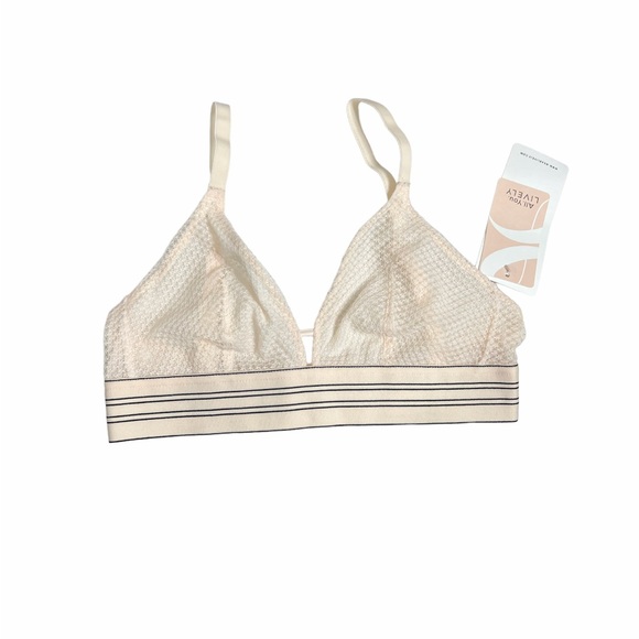 Lively Other - NWT Women’s Lively Nude Mesh Wireless Geo Lace Bralette. Size Small